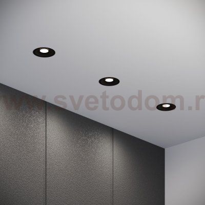 Светильник встраиваемый светодиодный Combi 10W 4000K черный 25067/LED