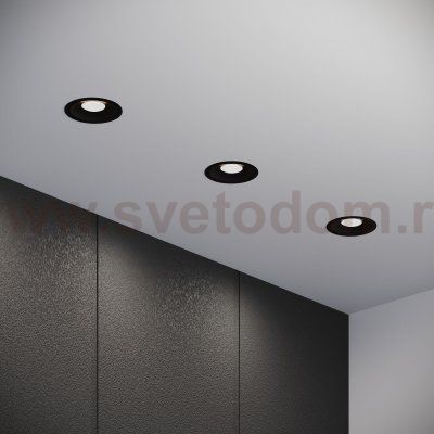 Светильник встраиваемый светодиодный Combi 15W 4000K черный 25068/LED