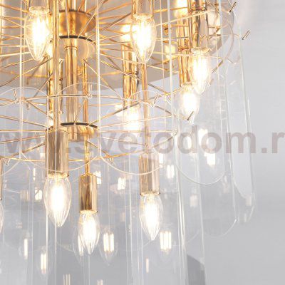 Потолочная люстра со стеклянными плафонами 60170 золото Eurosvet