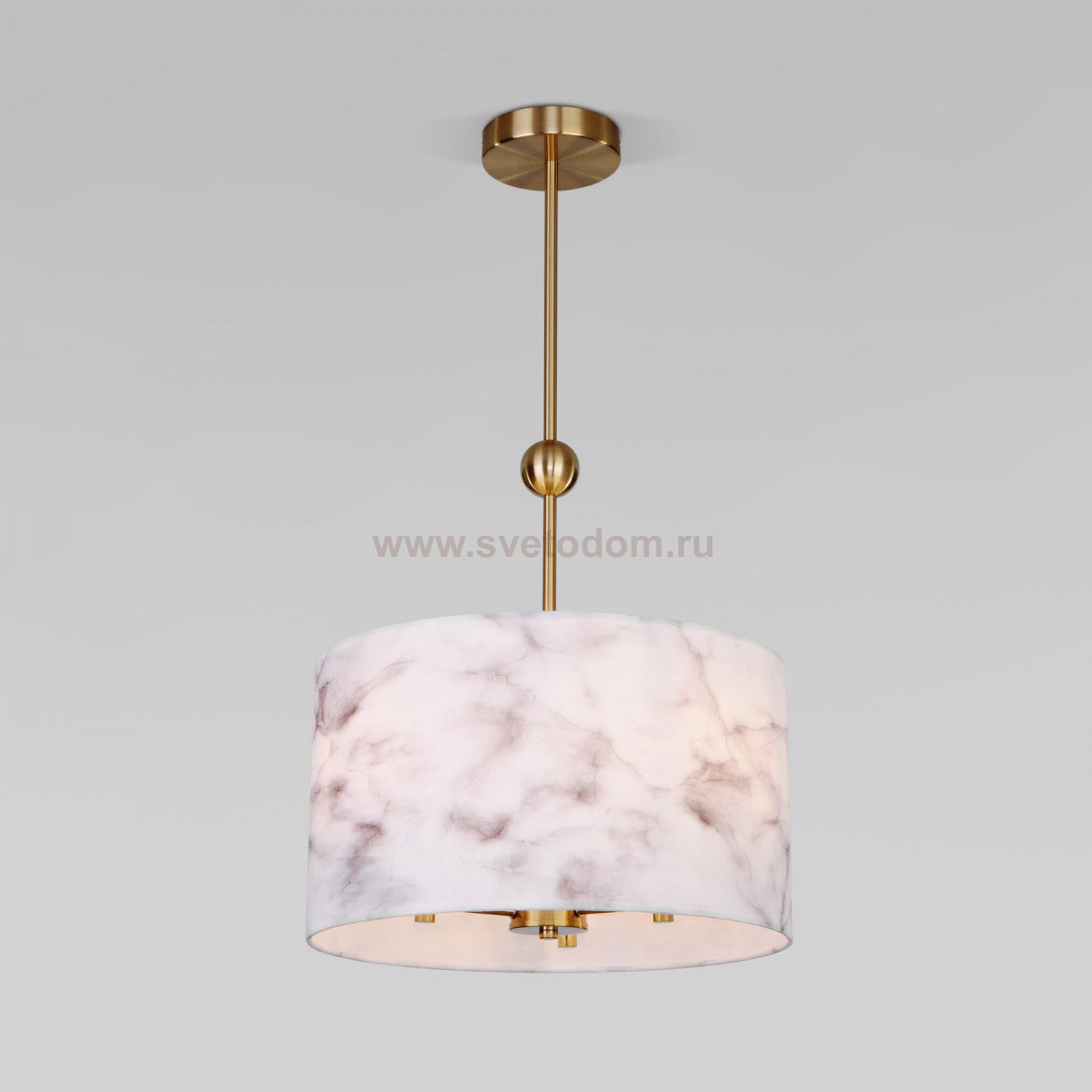 Потолочный светильник с тканевым абажуром 60174/3 латунь Eurosvet