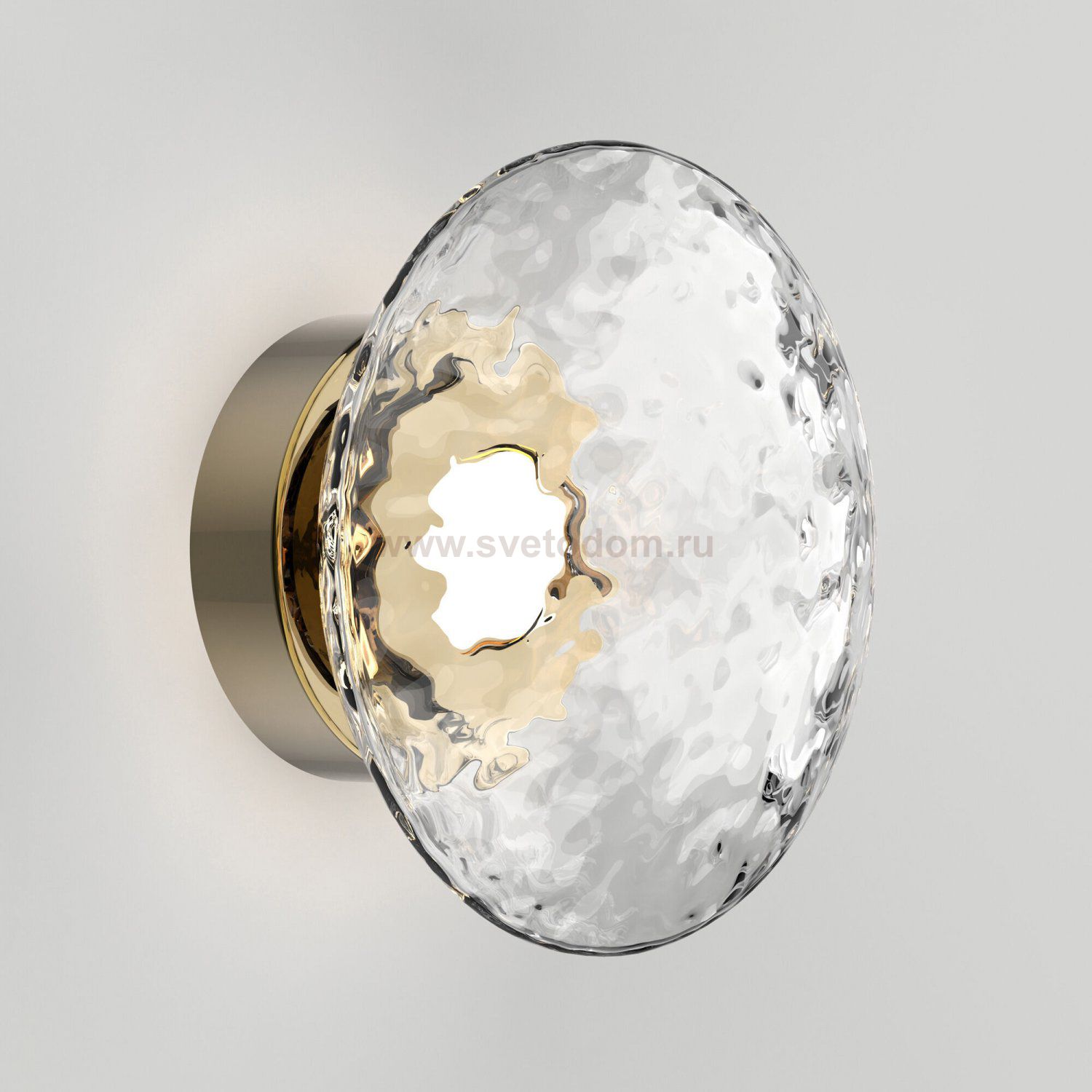 Настенный светодиодный светильник с прозрачным стеклянным плафоном 50389/1 LED латунь Eurosvet