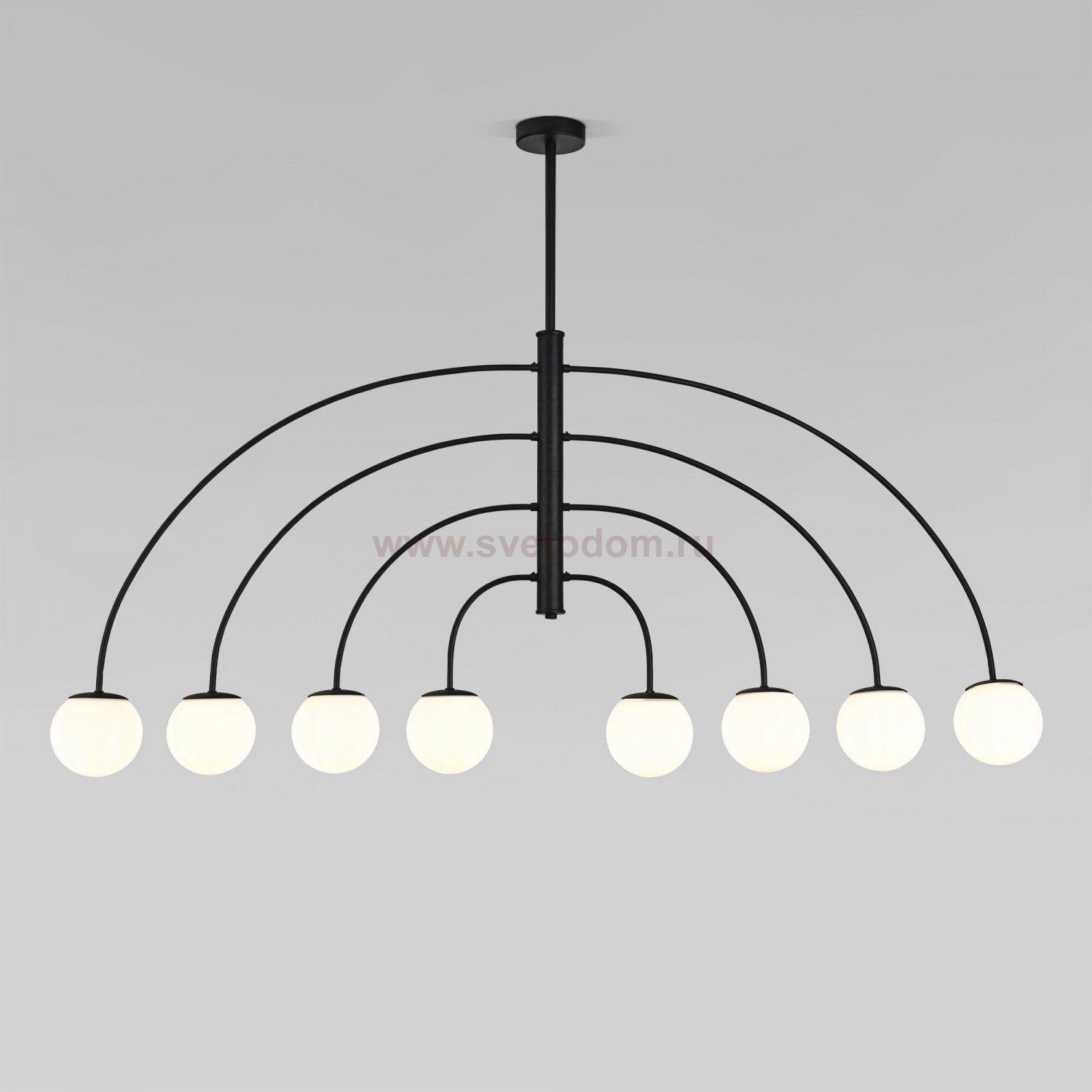 Потолочный светильник со стеклянным плафоном 30179/8 черный Eurosvet