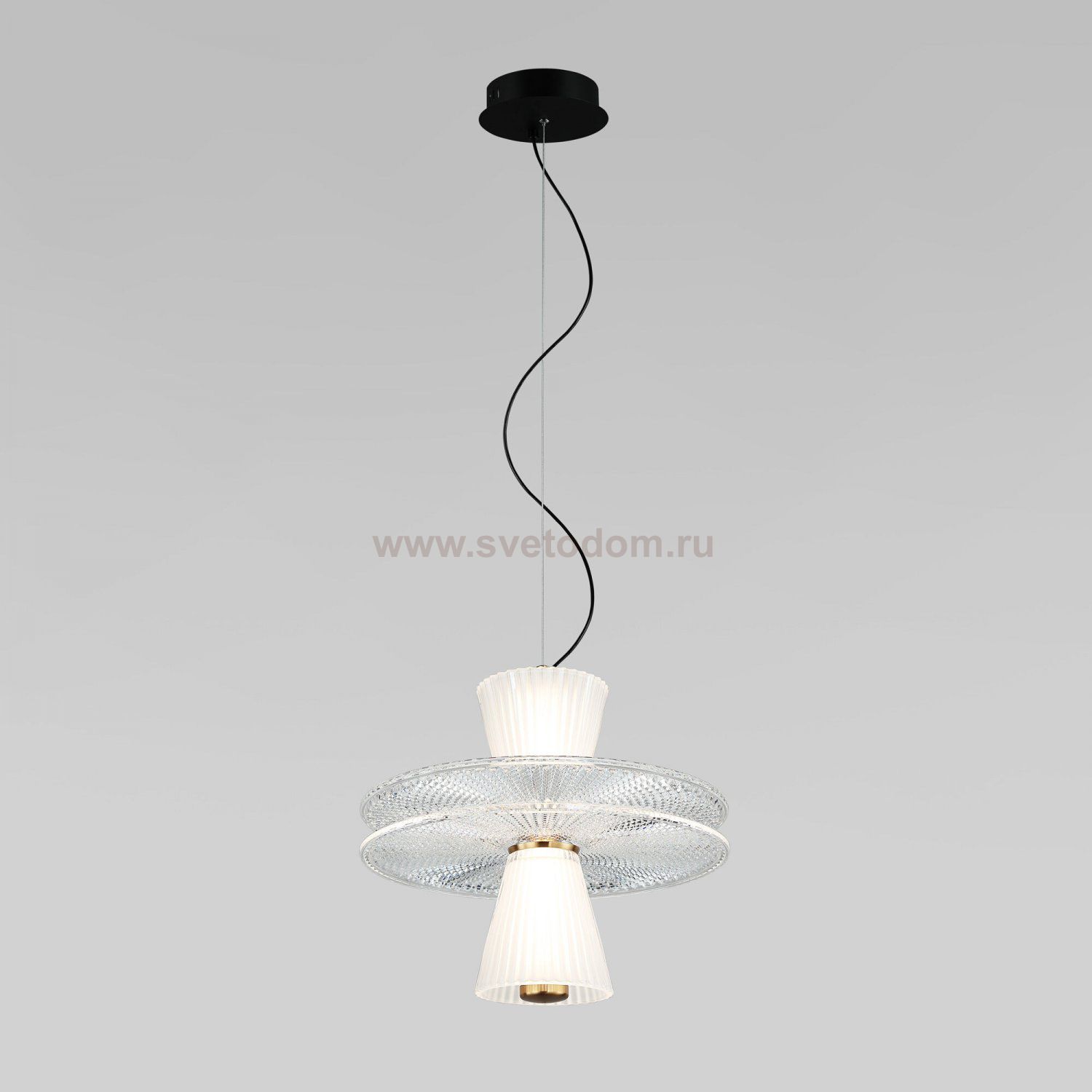 ПОДВЕСНОЙ СВЕТИЛЬНИК С АКРИЛОВЫМ И СТЕКЛЯННЫМИ ПЛАФОНАМИ 40028/1 LED белый Eurosvet