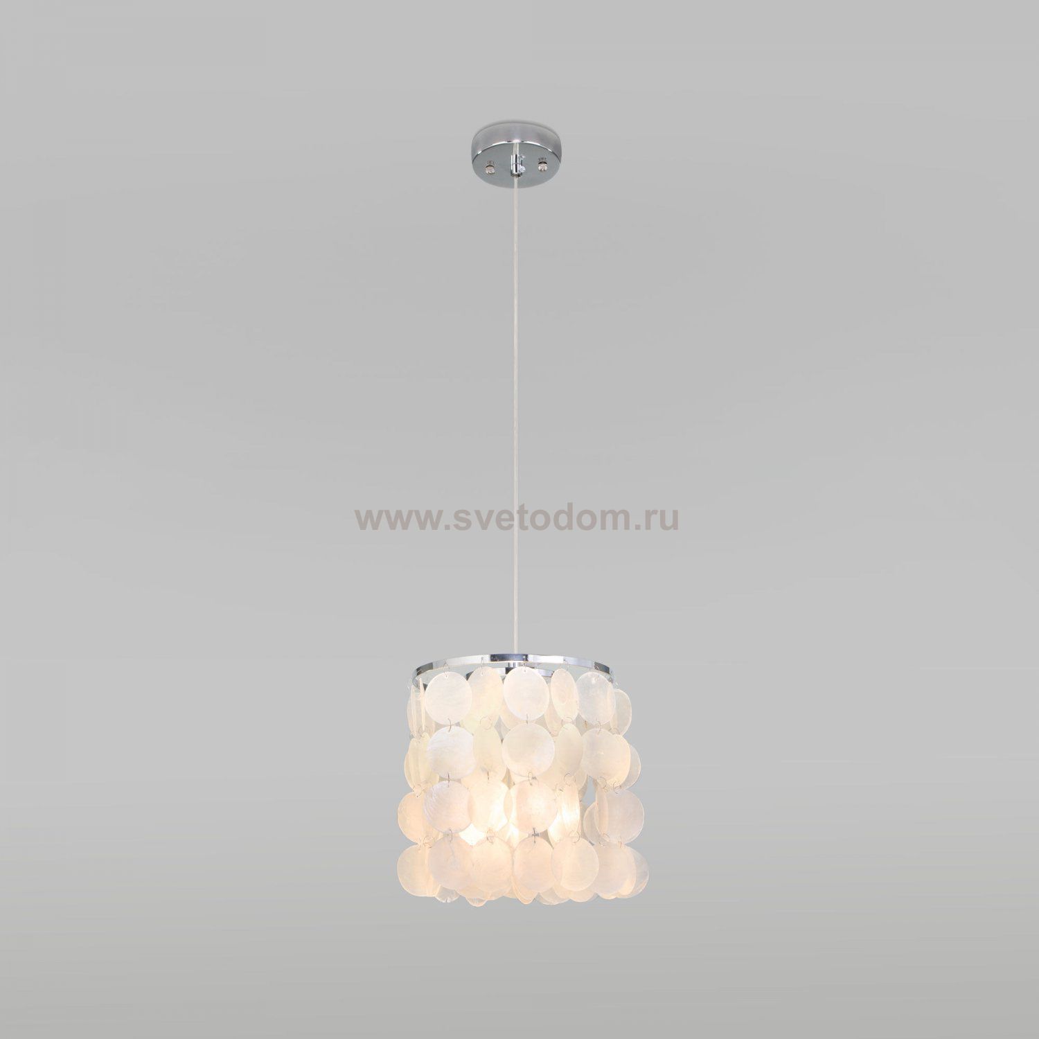 Подвесной светильник с перламутром 60185/1 хром/перлаиутр