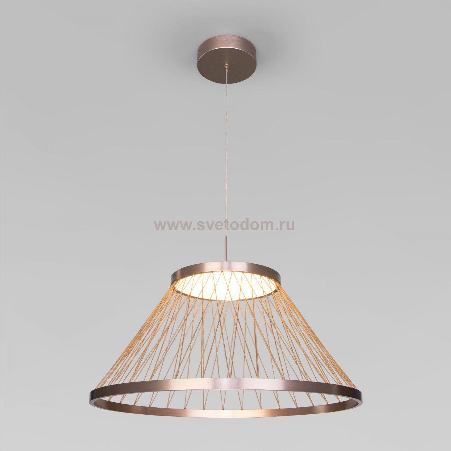 Подвесной светодиодный светильник 40017/1 LED коричневый Eurosvet