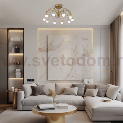 Потолочный светодиодный светильник 90031/10 LED золото Eurosvet