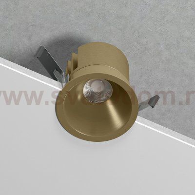 Светильник встраиваемый светодиодный Forte 15W 4000K латунь 25071/LED