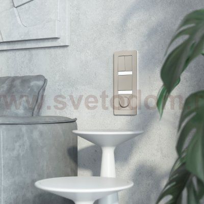 Выключатель одноклавишный проходной (дымчатый) Werkel W1212004