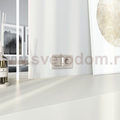 Выключатель одноклавишный проходной с подсветкой (дымчатый) Werkel W1212104