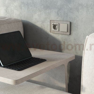 Клавиша для выключателя перекрестного (дымчатый) Werkel W1219004