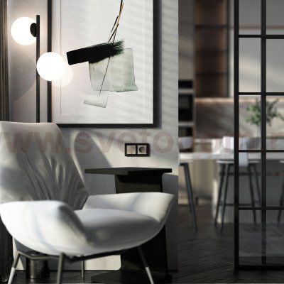 Выключатель двухклавишный проходной (дымчатый) Werkel W1222004