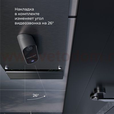 76106/00 видеозвонок Умный дом черный с питанием от сети 76106/00
