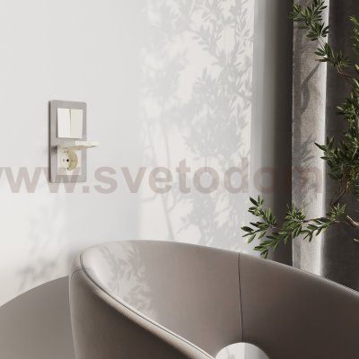 Розетка влагозащ. с зазем. с защит. крышкой и шторками N (слоновая кость) Werkel W1171203
