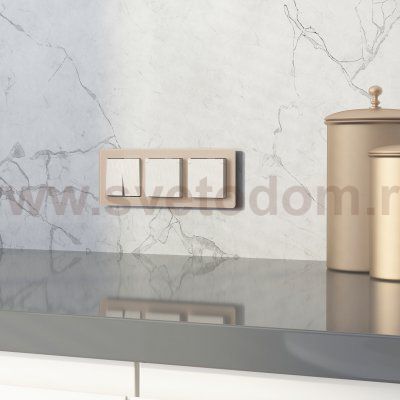 Розетка влагозащ. с зазем. с защит. крышкой и шторками N (перламутровый рифленый) Werkel W1171213