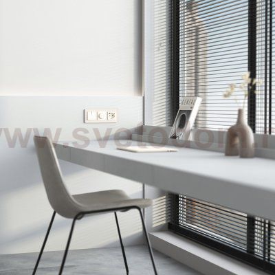 Розетка с заземлением, шторками и USB тип A+C (айвори матовый) Werkel W1171762