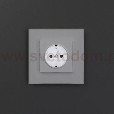 Розетка с подсветкой W (белый матовый) Werkel W1171461