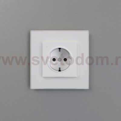 Розетка с подсветкой W (белый матовый) Werkel W1171461