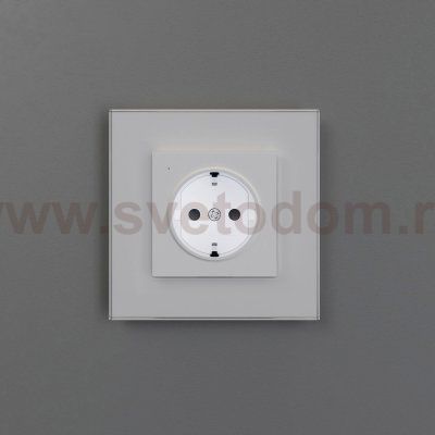 Розетка с подсветкой W (белый матовый) Werkel W1171461