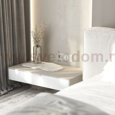 Розетка с заземлением, шторками и USB тип A+C (белый матовый) Werkel W1171761