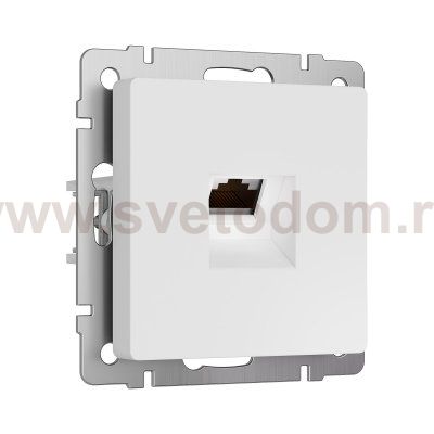 Розетка Ethernet RJ-45 cat. 6A экранированная (белый матовый) Werkel W5120001