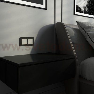 Умный сенсорный выключатель двухклавишный (дымчатый) Werkel W4523641