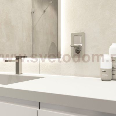 Умный сенсорный выключатель двухклавишный (дымчатый) Werkel W4523641