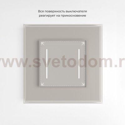 Умный сенсорный выключатель двухклавишный (дымчатый) Werkel W4523641