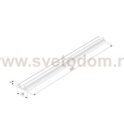 Titan Line  Декоративная накладка для шинопровода 20см титан 85232/00 Elektrostandard