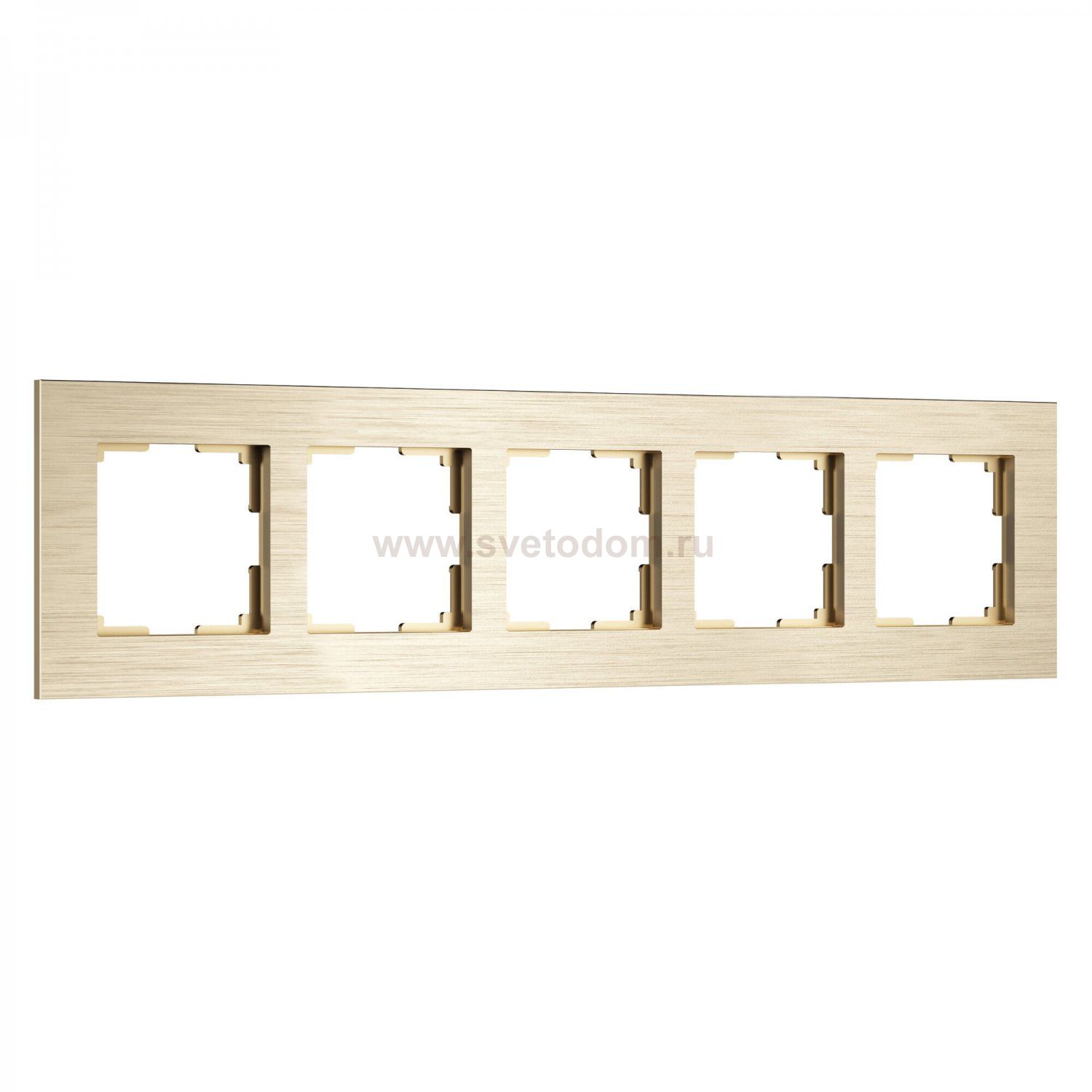Рамка из металла на 5 постов AluMax шампань алюминий W0053511