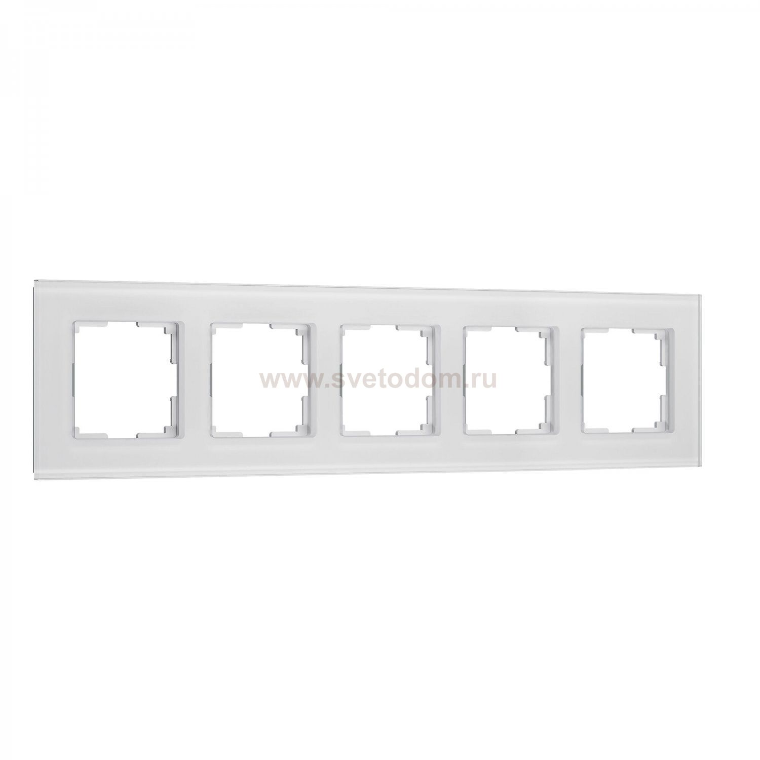 Рамка на 5 постов Senso (белый, стекло soft-touch) Werkel W0053101