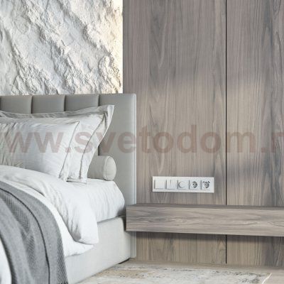 Рамка на 5 постов Senso (белый, стекло soft-touch) Werkel W0053101