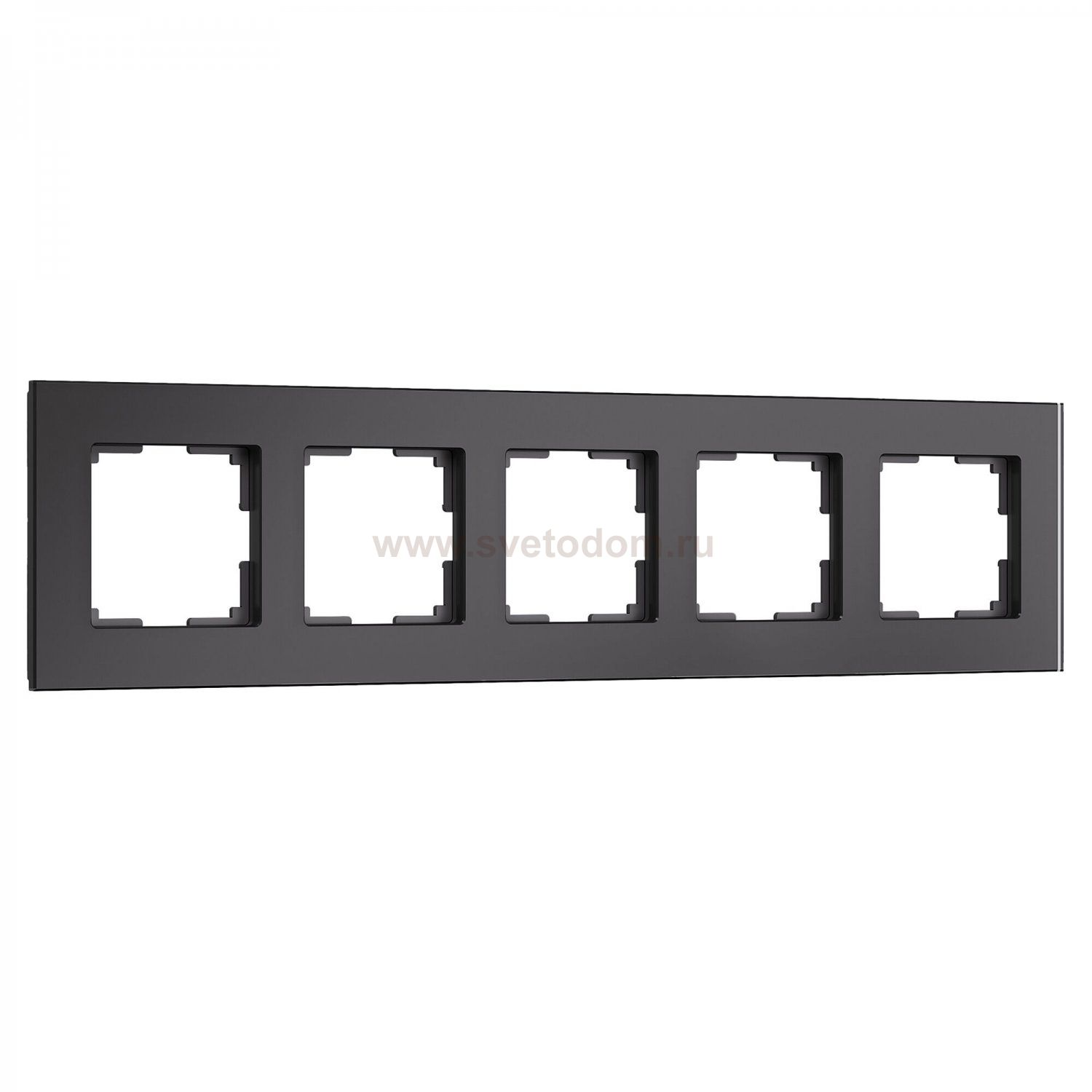 Рамка на 5 постов Senso (черный, стекло soft-touch) Werkel W0053108