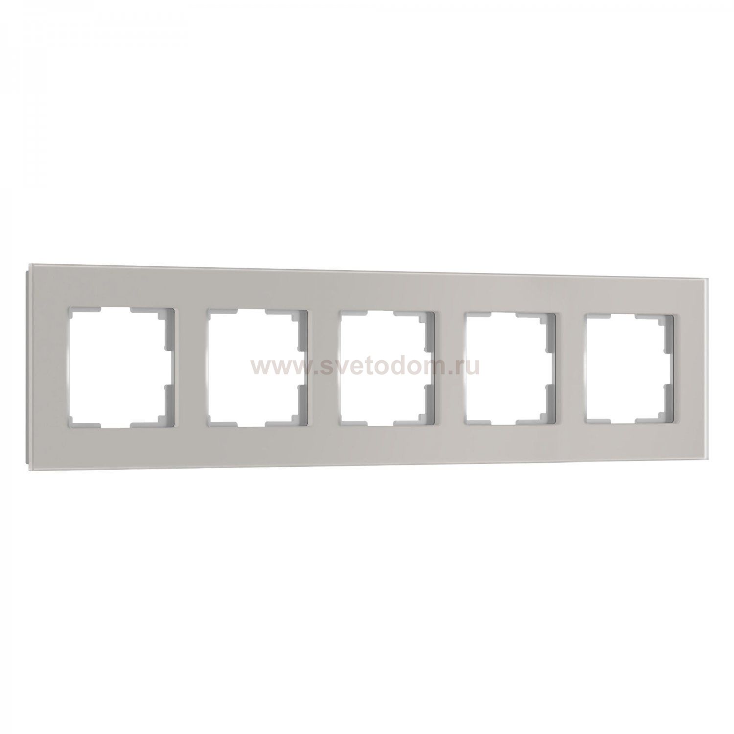 Рамка на 5 постов Senso (дымчатый, стекло soft-touch) Werkel W0053117