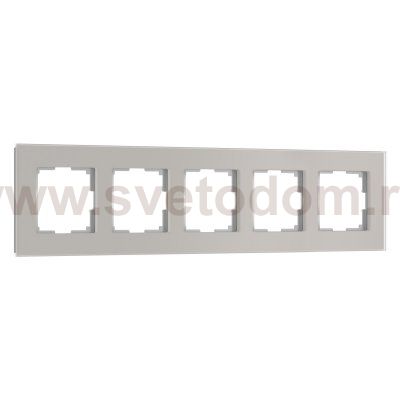 Рамка на 5 постов Senso (дымчатый, стекло soft-touch) Werkel W0053117