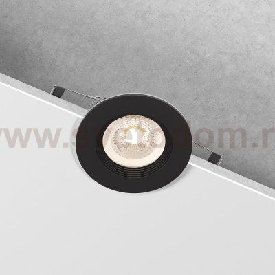 Светильник встраиваемый City GU10 черный IP44 25060/01