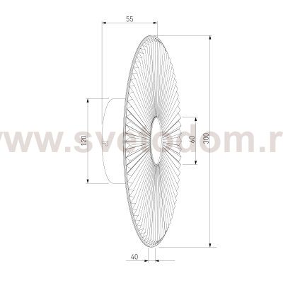 Настенный светодиодный светильник 40032/1 LED черный