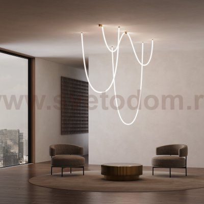 Встраиваемое крепление для круглого гибкого неона Full light латунь FL 2860