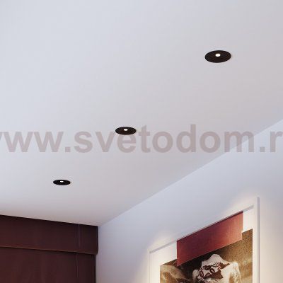 Светильник встраиваемый светодиодный Binnie 12W 3000K черный 15275/LED