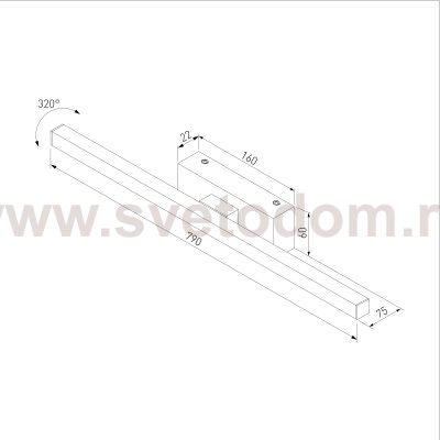 Светильник настенный светодиодный Rino черный 40157/LED