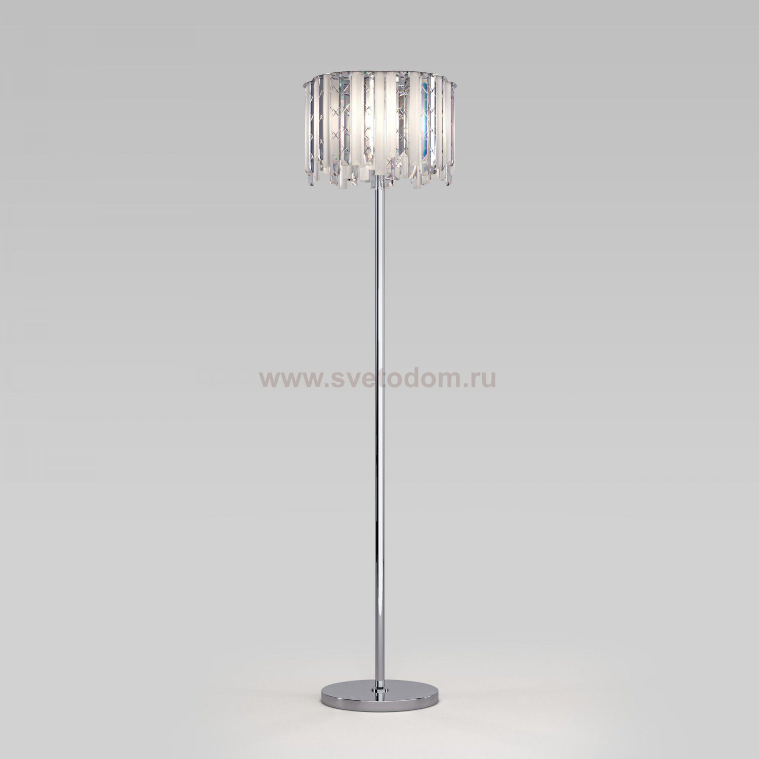 Напольный светильник с хрусталем 109011 хром
