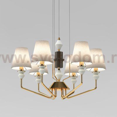 Умная люстра с декором из керамики 101012/6