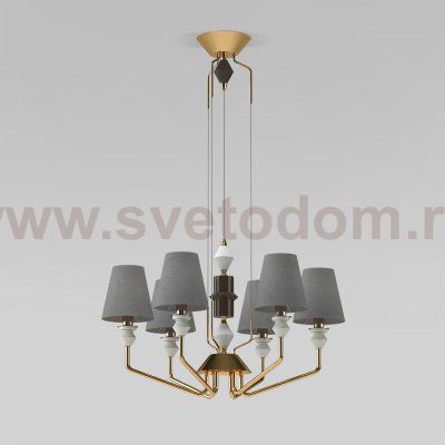 Умная люстра с декором из керамики 101012/6