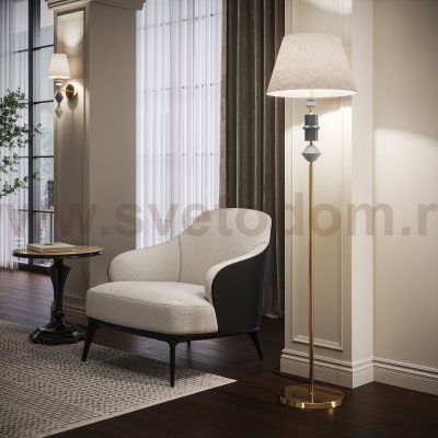 Торшер с декором из керамики 109012