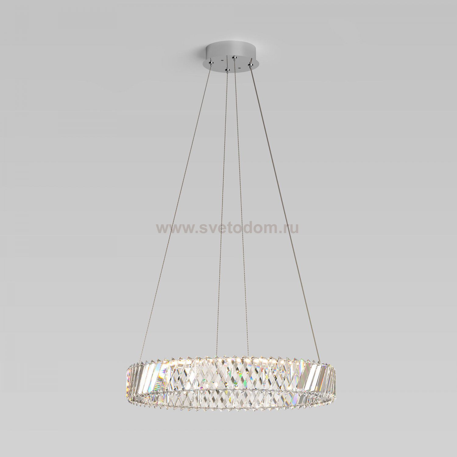 Подвесной светильник с хрусталем 101004 LED никель хрусталь Strotskis