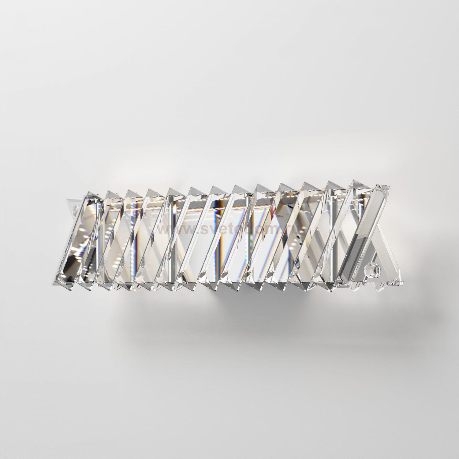 Настенный светильник с хрусталем 101005 LED никель хрусталь Strotskis