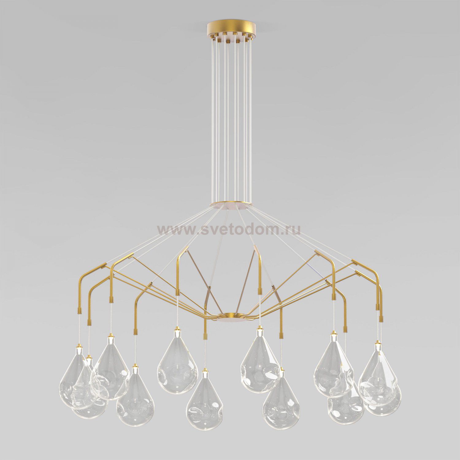 Умная подвесная люстра 201002/12 латунь