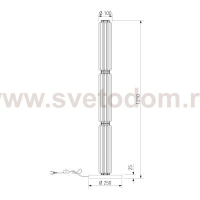 Напольный светильник 309052 LED хром