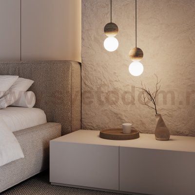 Подвесной светильник из травертина 304051 травертин