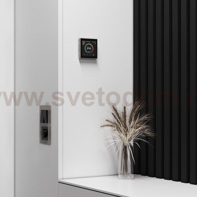 Умный сенсорный терморегулятор с LCD дисплеем (дымчатый) W1851104