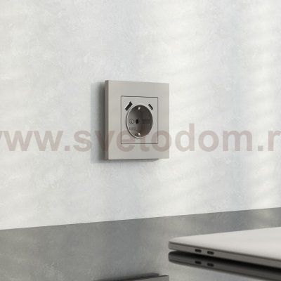 W0012917/ Рамка на 1 пост Slab (дымчатый софт) W0012917